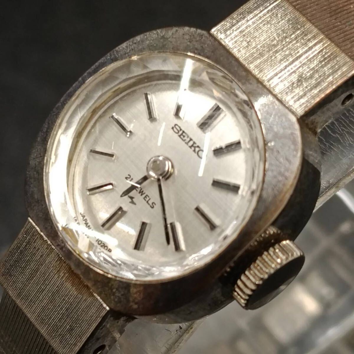 T238【動作品】 SEIKO セイコー 11-0340 腕時計 手巻き 2針 21石 銀色文字盤 アナログ ヴィンテージ アクセサリー シルバー色 Y2K 80s拍卖