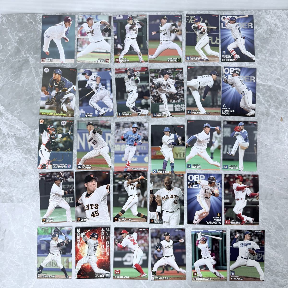 カルビー プロ野球チップス プロ野球カード 2022 / 24枚 2023 / 6枚 復刻版 2006 古田敦也 / 1991 中嶋聡 ダブりなし 【1円スタート】拍卖