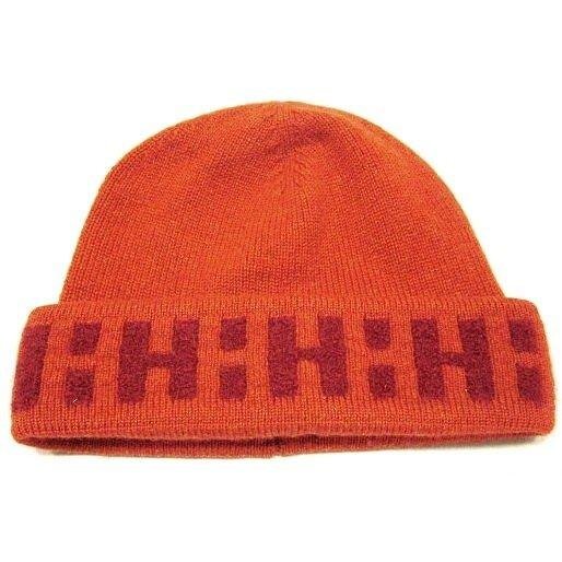 1円スタート エルメス ニット帽子 キャップ ボンネット ラジャスタン オレンジ カシミヤ HERMES BONNET RAJASTAN ORANGE FONCE+ROUGE H拍卖