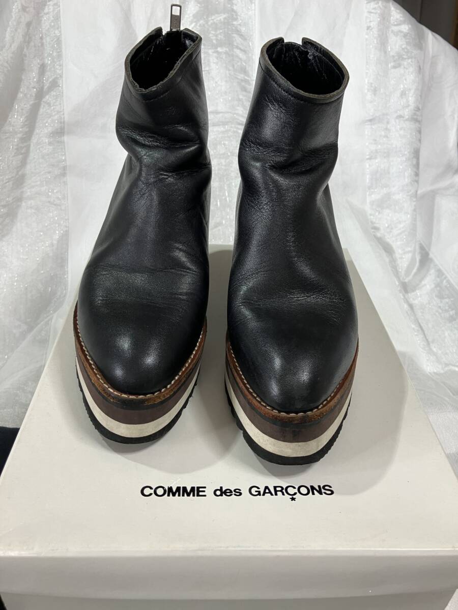 イ2 COMME des GARCONS コムデギャルソン ショートブーツ サイズ23拍卖