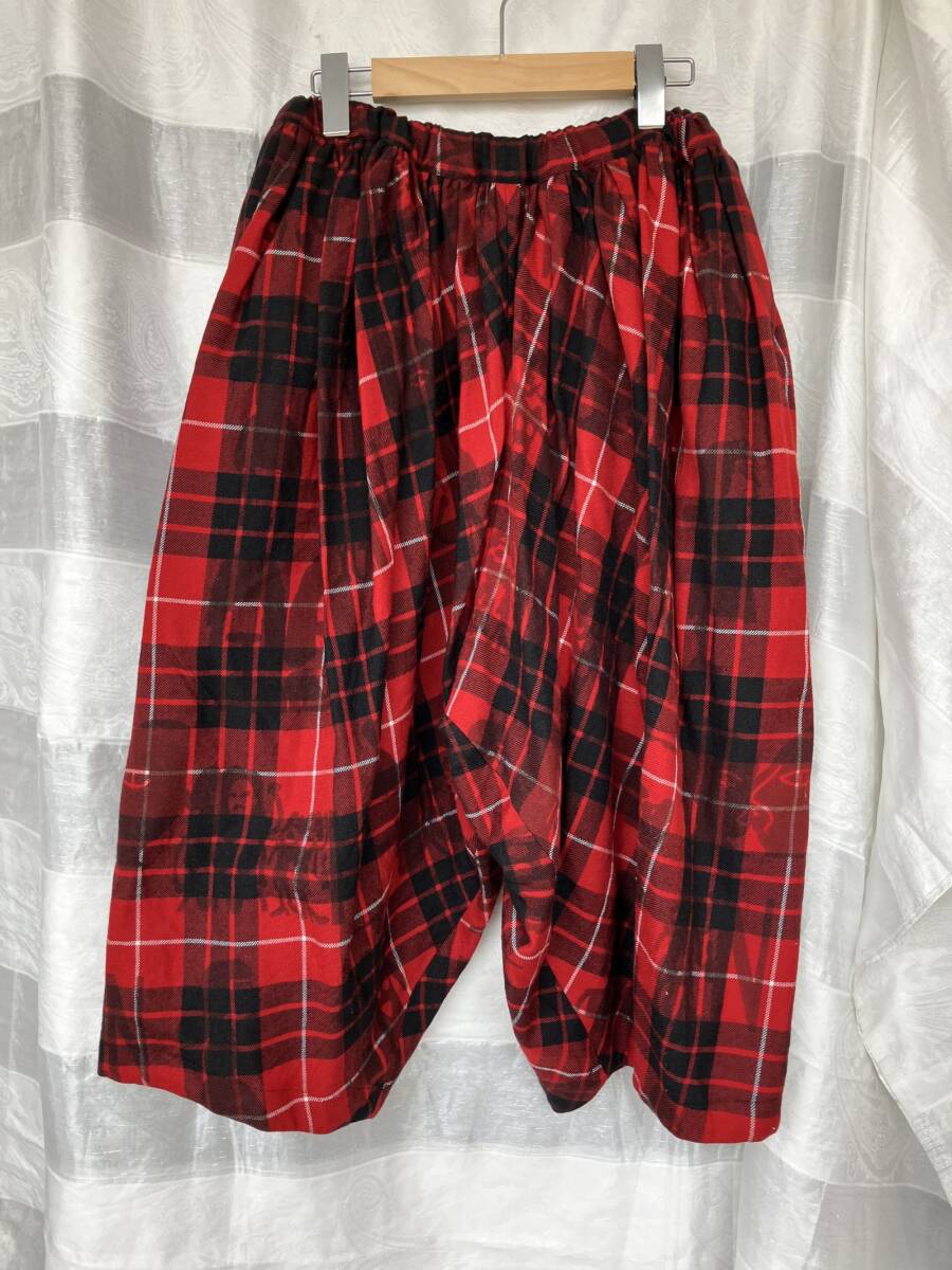 イ2 COMME des GARCONS コムデギャルソン チェック柄ドルマンキュロット パンツ サイズXS拍卖