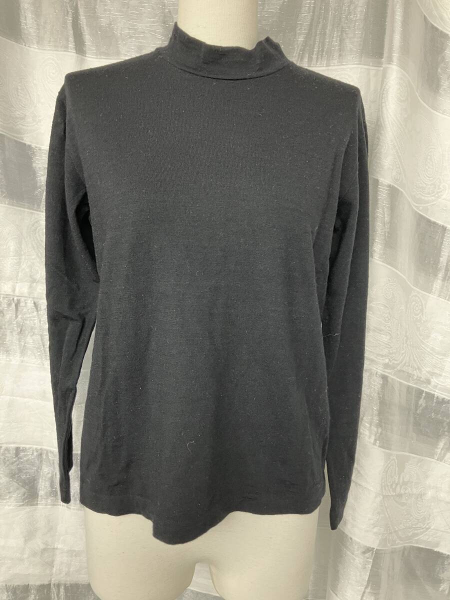 イ2 COMME des GARCONS コムデギャルソン 黒ハイネック ウールカットソー 拍卖