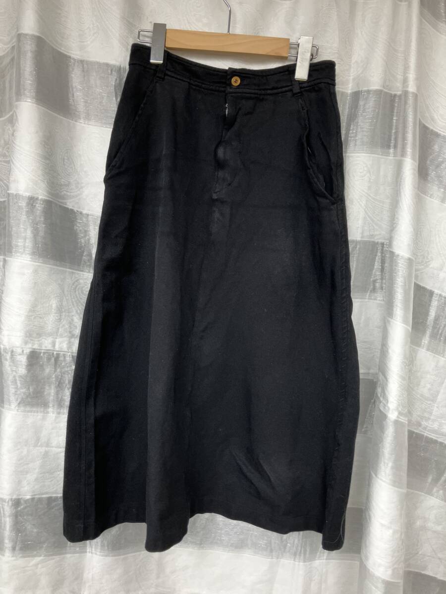 イ2 COMME des GARCONS コムデギャルソン 黒シワ加工スカート サイズ S拍卖