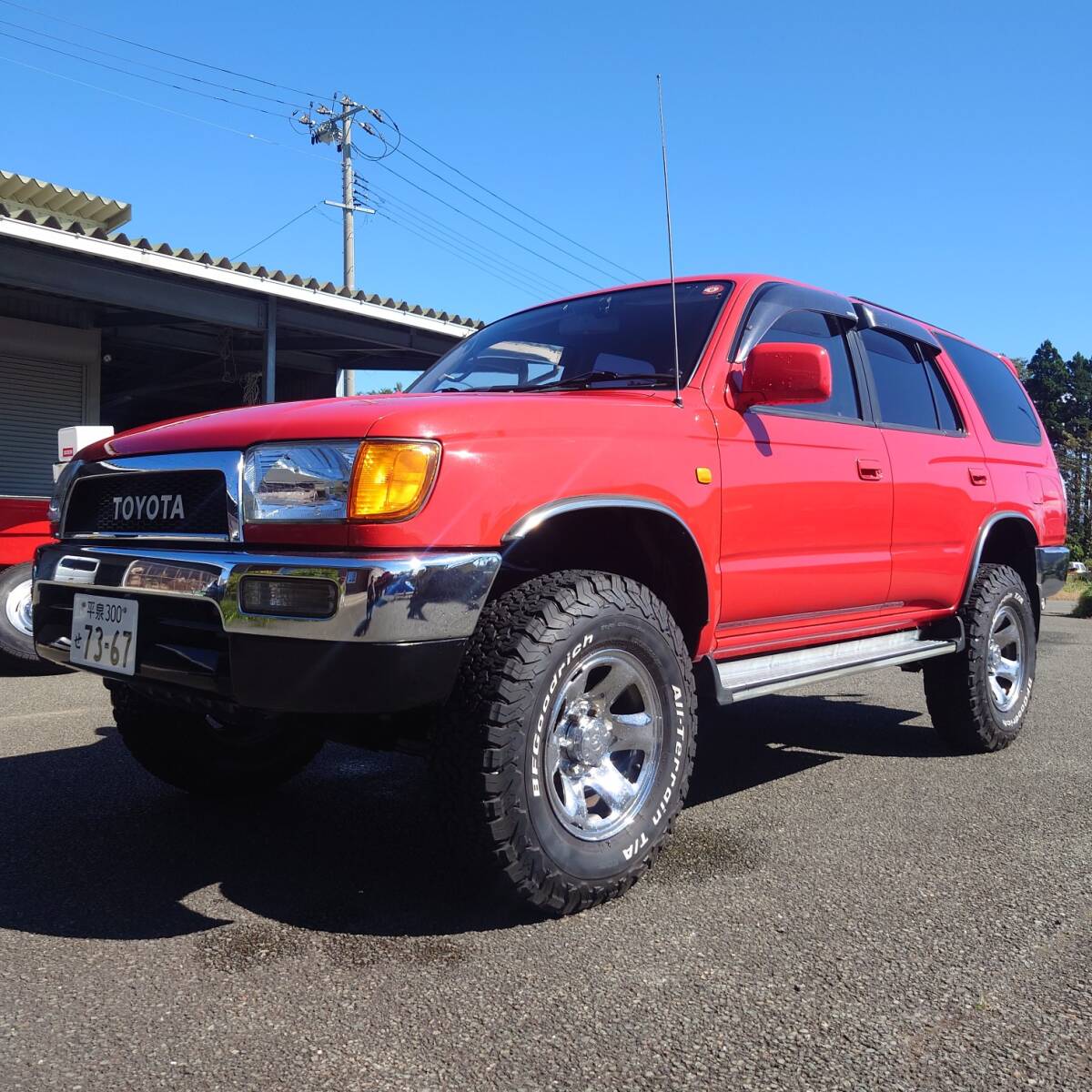 TOYOTA  ハイラックスサーフ 3.0SSR-X4WD 前期モデル ディーゼルターボ ナローボディ 4Runnerモール スタッドレス付き拍卖