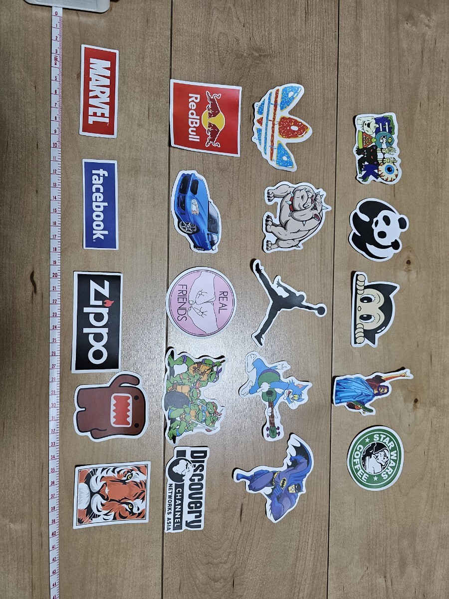 防水加工ステッカーセット20枚です。バイク、車、ヘルメット、ラジコンなどに拍卖