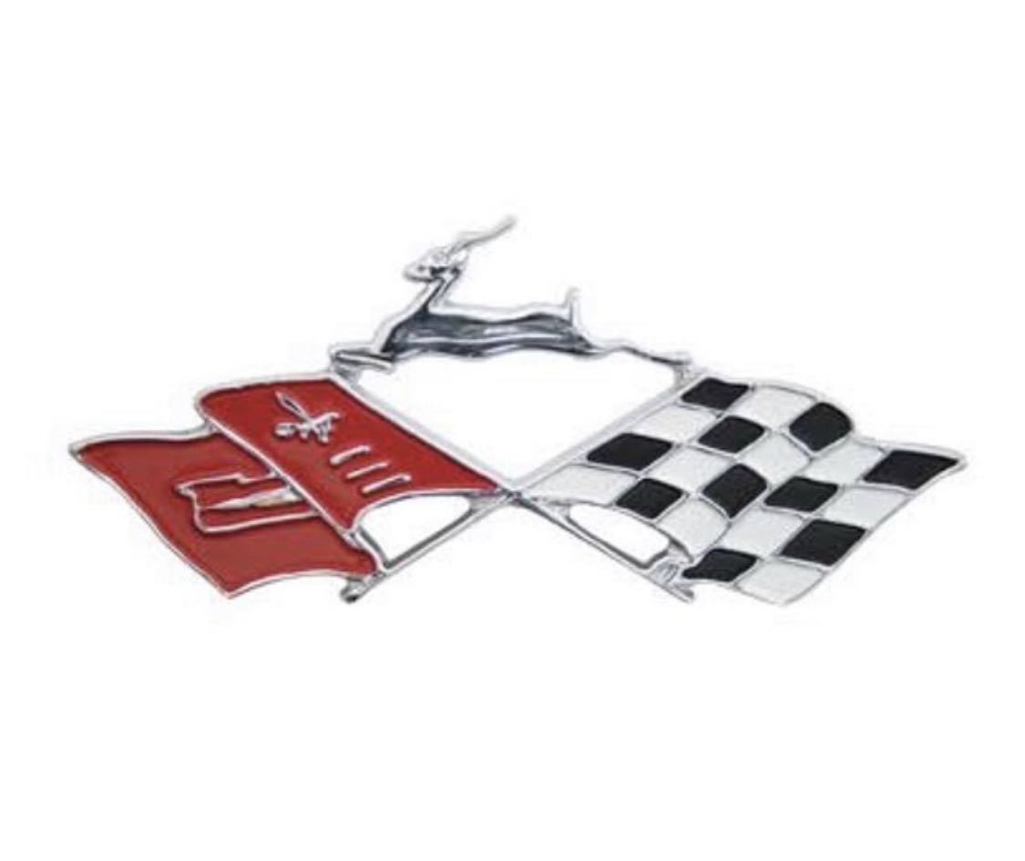 1961年式シボレーインパラリアクォーターフラッグエンブレム左右セット新品。ハイドロ、ローライダー拍卖