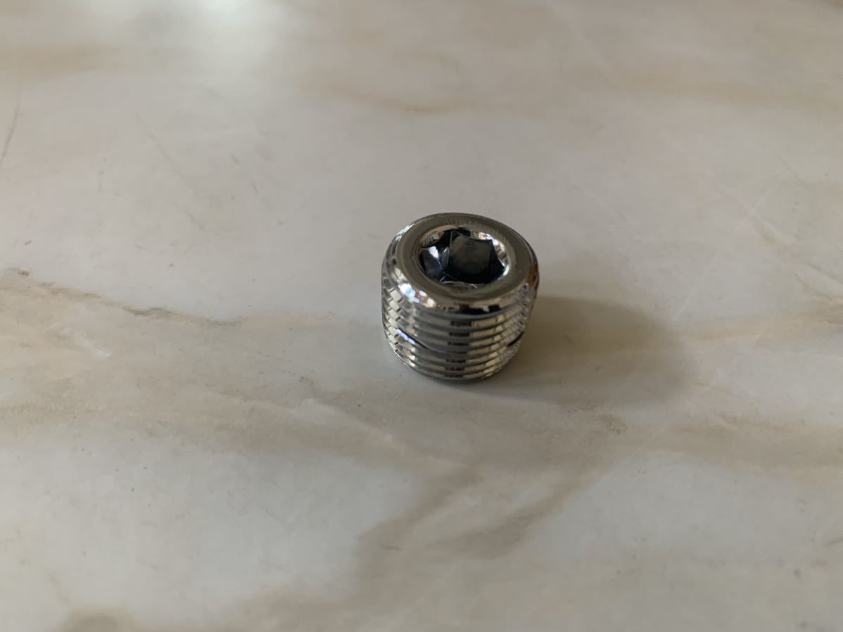 3/8 HEXプラグクローム新品。インテークマニホールド ハイドロポンプタンク メクラ キャップ インパラベルエアキャデラックタウンカー拍卖