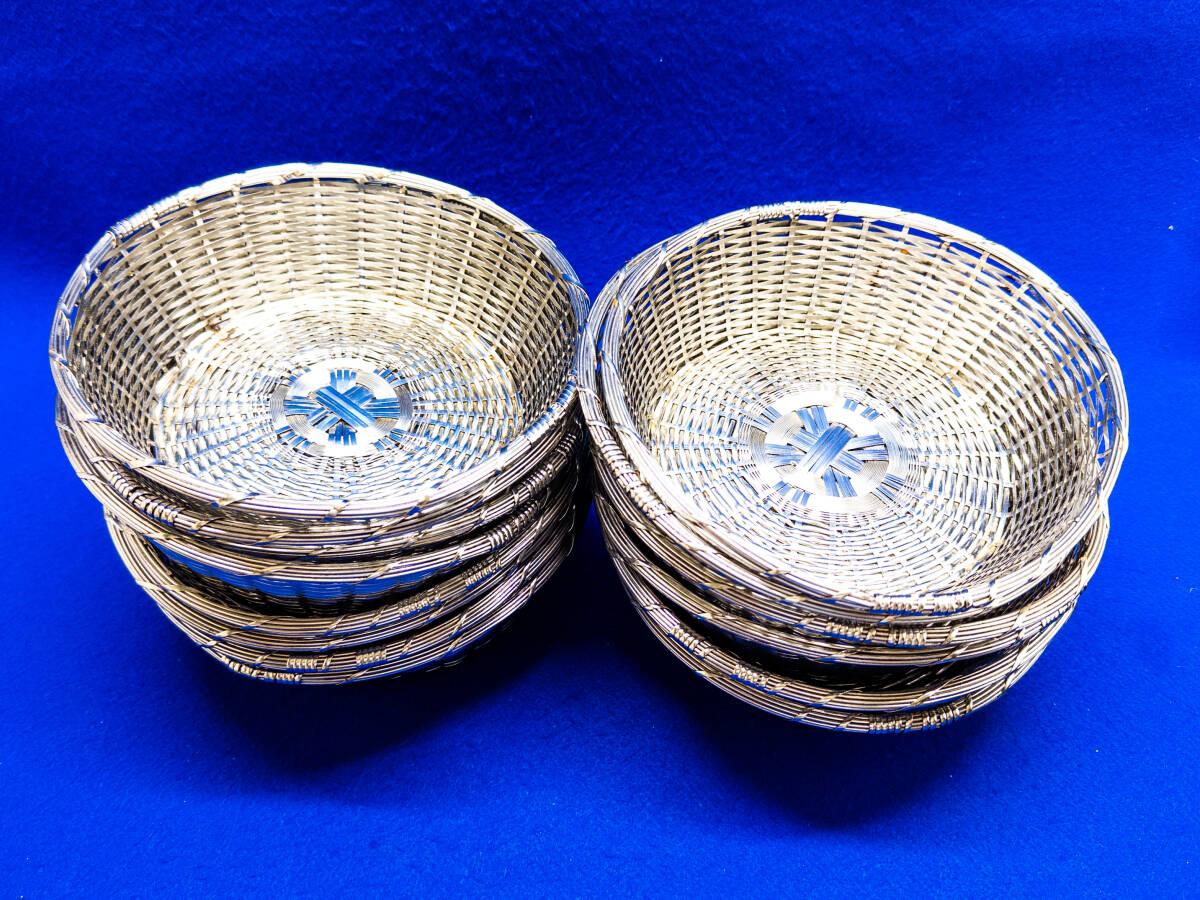 3Q売切!税無し◇【レストラン向け】ワイヤフルーツバスケット φ20cm 14個セット☆フルーツ ボウル☆メタルワイヤー☆☆0731-12拍卖