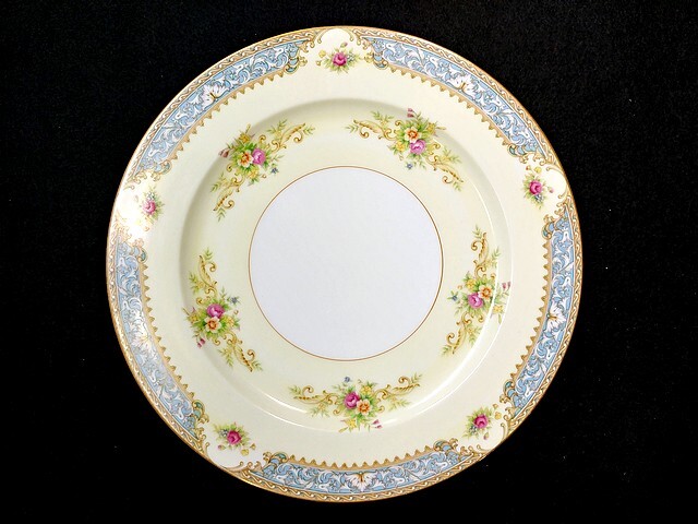 3QV売切!税無し☆Sango★三郷陶器★BLUE DAWN★ディナープレート★皿★約27cm★花柄★食器★現状★現品限り★1003-6拍卖