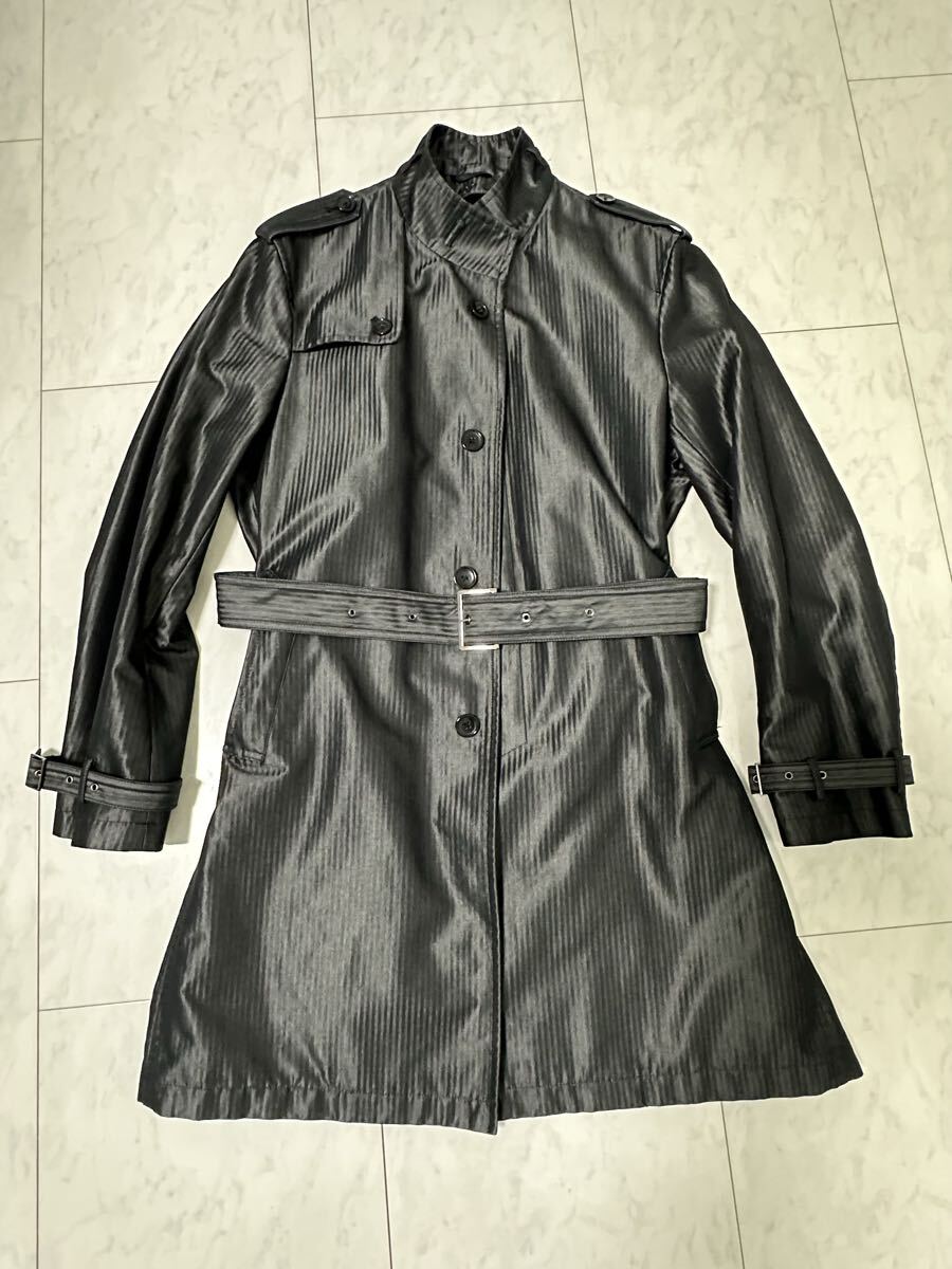 コート ステンカラーコート ブラック 黒拍卖