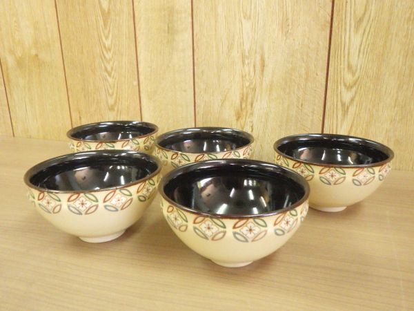 ●加藤昌山造 茶碗 5客 京焼 金彩 原平窯 七宝文 清水焼 色絵 貫入 茶道具 茶器 昌山 碗セット 金彩花七宝拍卖