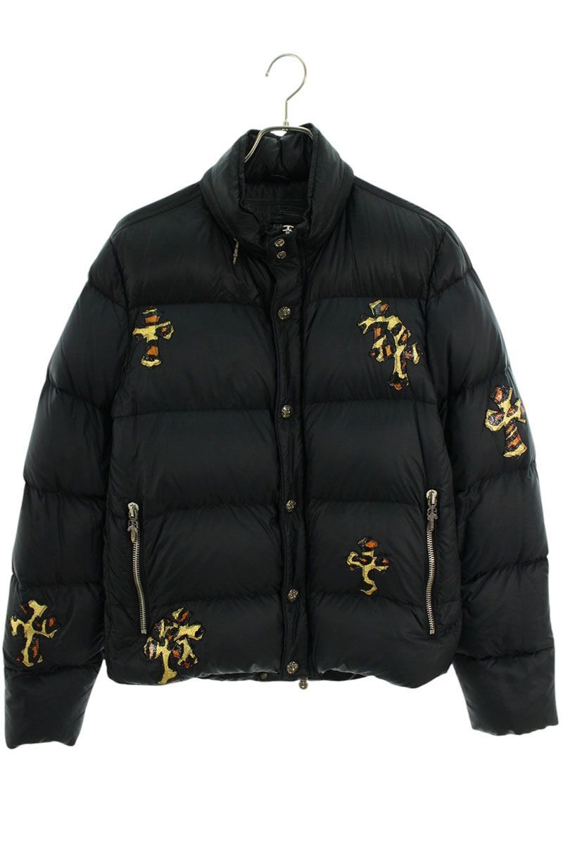 クロムハーツ サイズ:M STIFF クロスパッチ付きナイロンダウンジャケット 中古 SS07拍卖