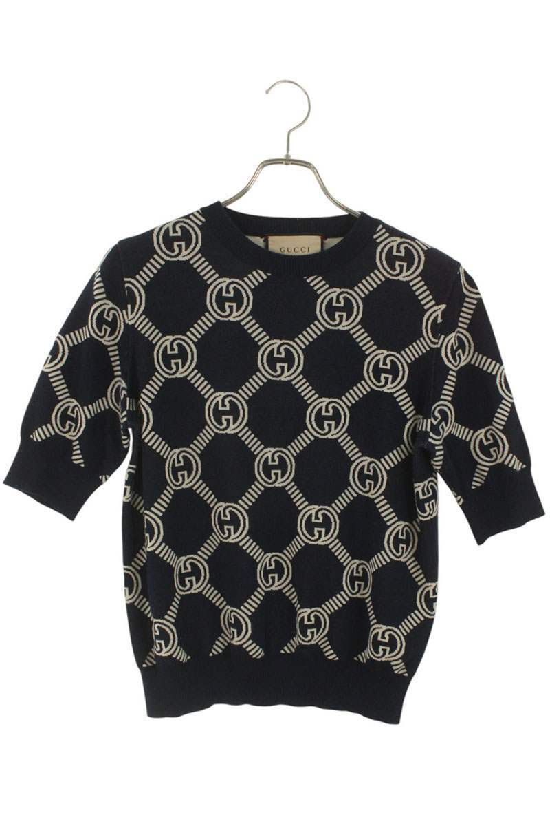 グッチ 692702 XKCB2 GGウールジャガードリバーシブルニット 中古 BS99拍卖