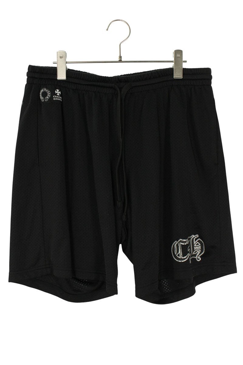 クロムハーツ サイズ:XL MESH VARSITY SHORTS CHプリントメッシュハーフパンツ 中古 SJ02拍卖