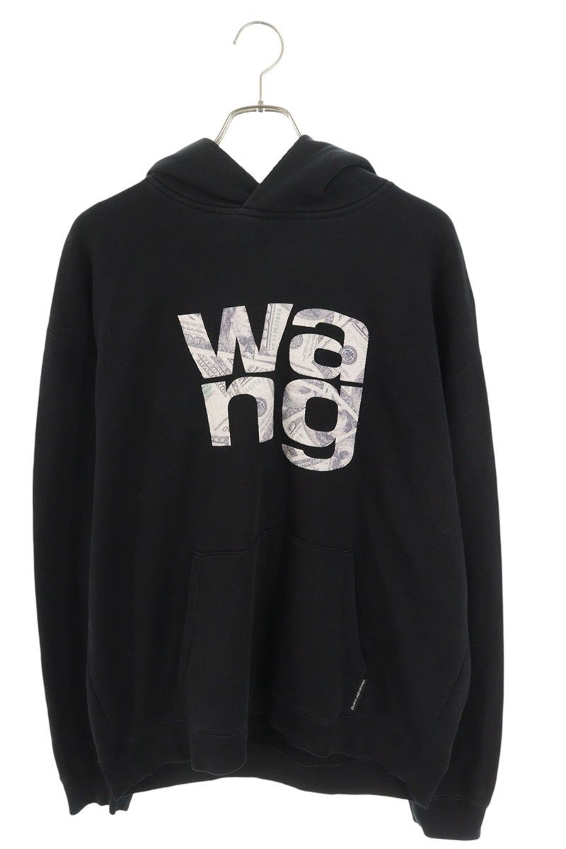 アレキサンダーワン サイズ:L HOODED SWEATSHIRT WITH EMPROIDERED MONEY LOGO PRINT マネーロゴプリントプルオーバーパーカー 中古 BS99拍卖
