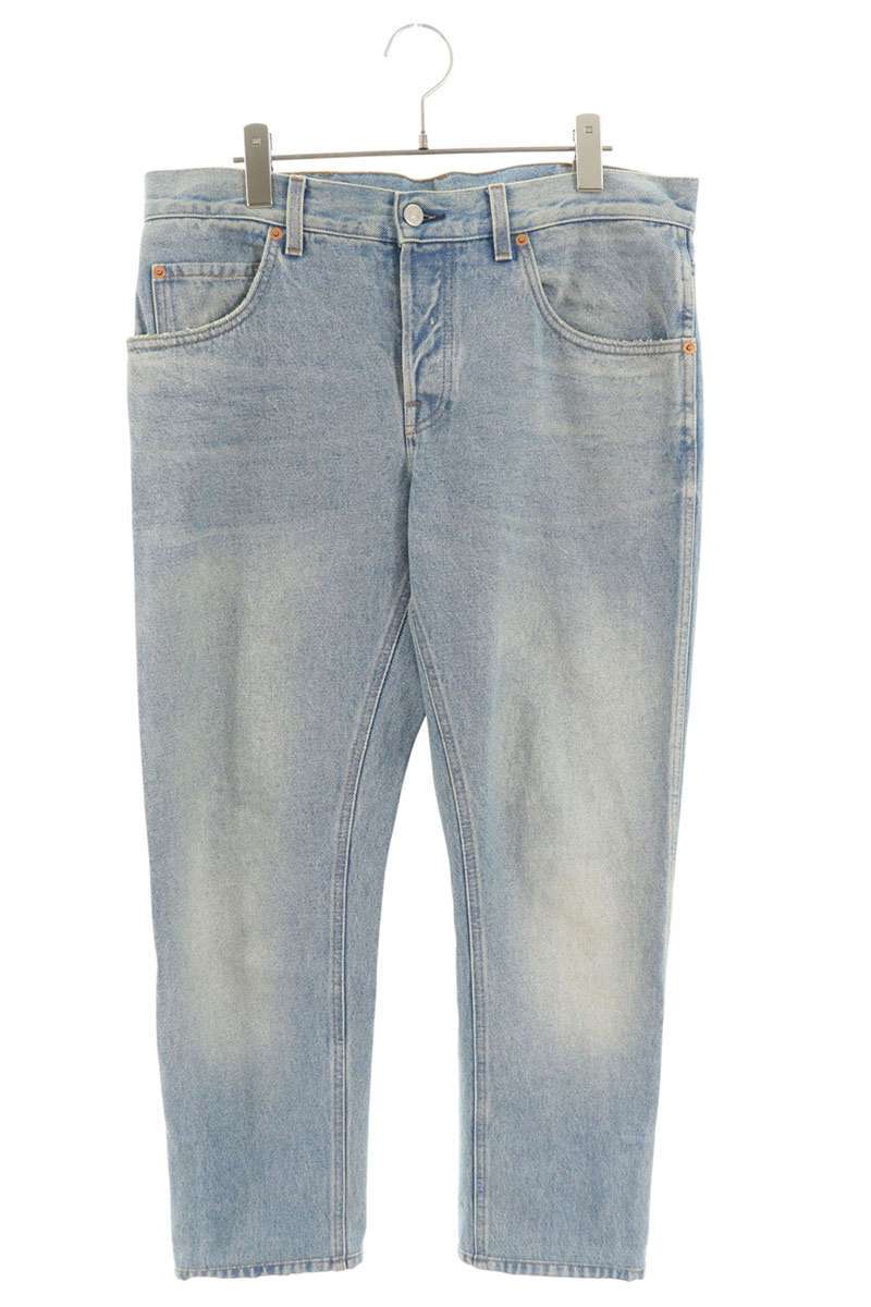 グッチ サイズ:34インチ 430368 XR606 ボタンフライテーパードデニムパンツ 中古 BS99拍卖