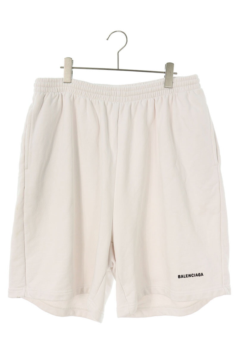 バレンシアガ サイズ:M 674591 TMVF5 ロゴ刺繍ワイドスウェットハーフパンツ 中古 BS55拍卖