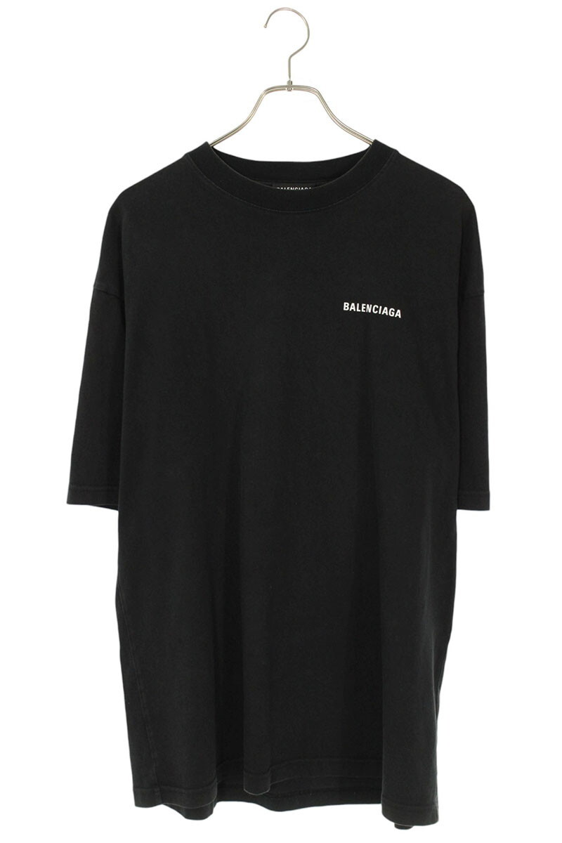 バレンシアガ サイズ:XS 612966 TIVG65 ロゴプリントTシャツ 中古 SB01拍卖