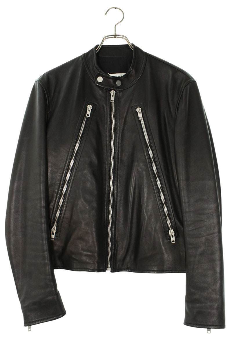 メゾンマルジェラ サイズ:44 S50AM0413 ラムレザー八の字ライダースレザージャケット 中古 FK04拍卖