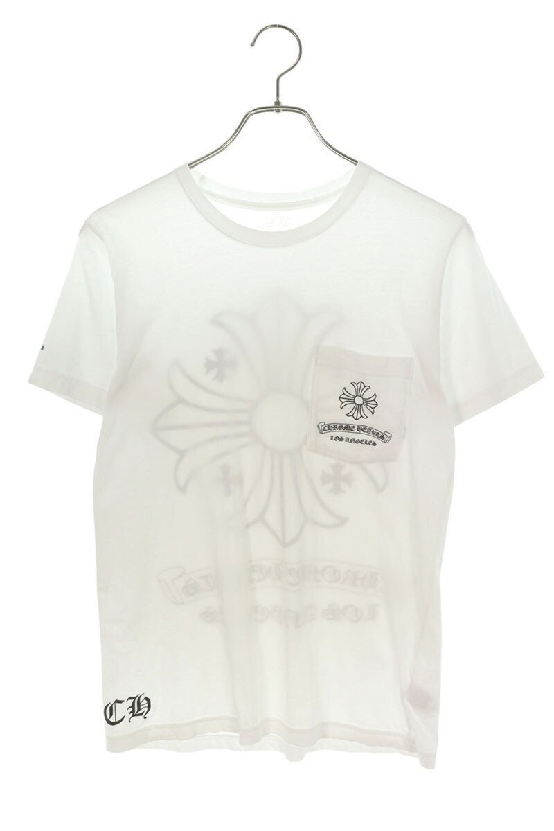 クロムハーツ Tシャツ サイズ:S CH T-SHRT 2 バックCHプラスプリントTシャツ 中古 NO05拍卖