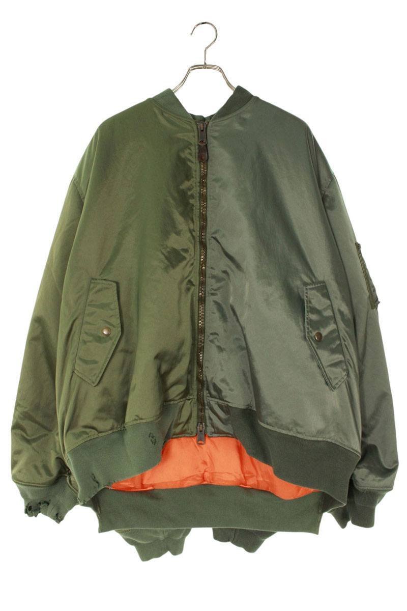 バレンシアガ サイズ:XL 790763 TYD31 ダブルスリーブボンバージャケットブルゾン 中古 SS13拍卖
