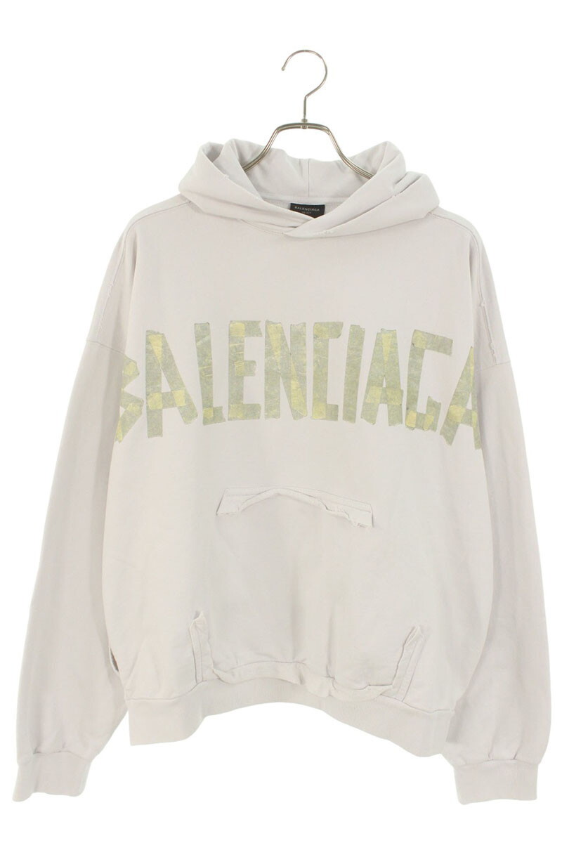 バレンシアガ サイズ:S 744441 TOVB1 TAPE Type クラッシュ加工パーカー 中古 SB01拍卖