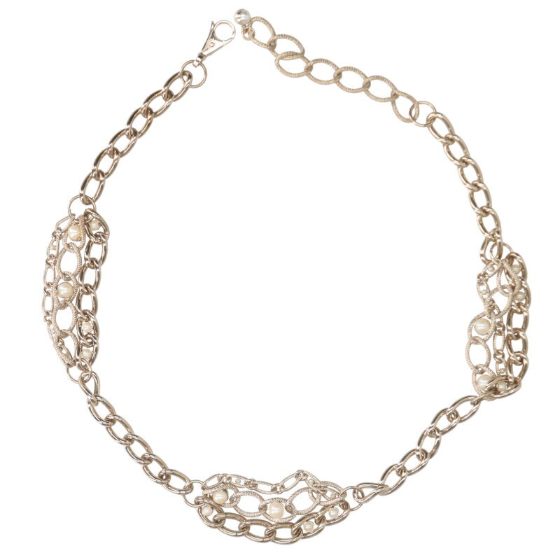 ドルチェアンドガッバーナ フェイクパールチェーンベルト 中古 BS99拍卖