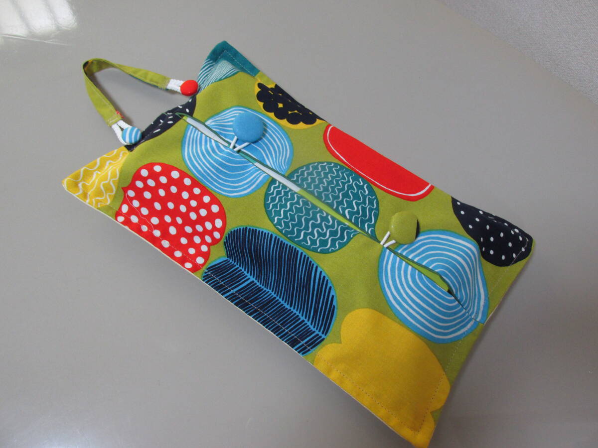 マリメッコハンドメイドテッシュケースM9コンポッティ緑33拍卖