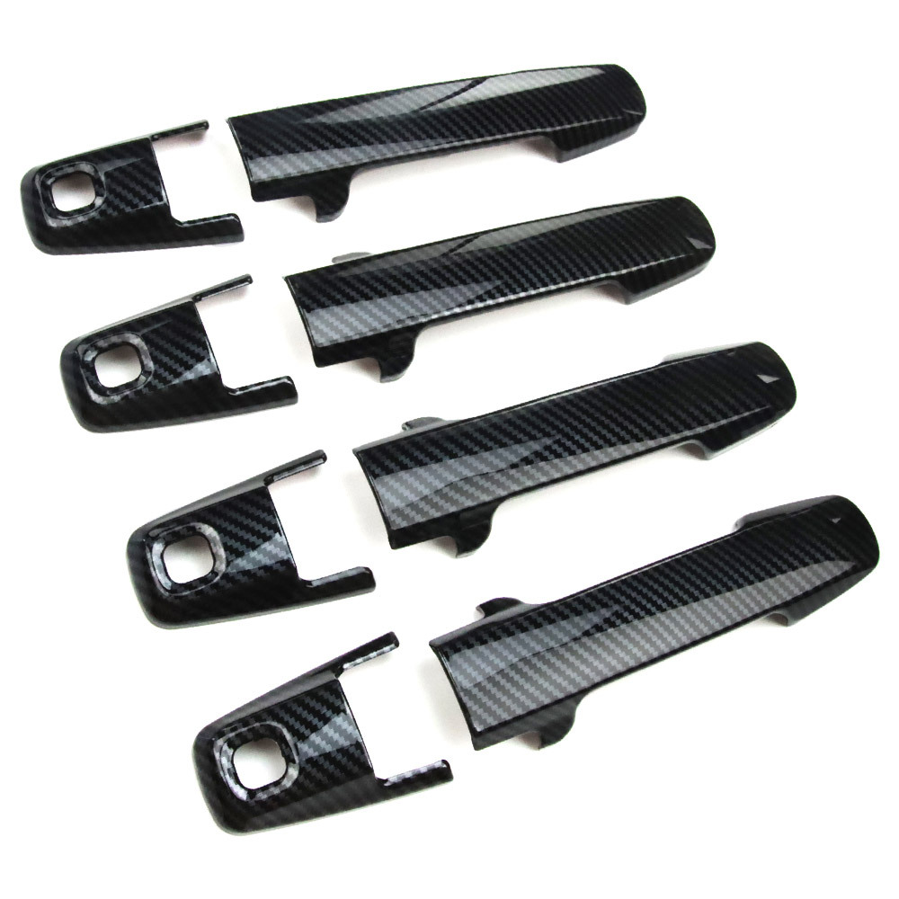 スズキ スペーシア ギア Spacia Gear MK53 ドアハンドルカバー アクセサリー 外装 ガーニッシュ 8P カーボン調拍卖
