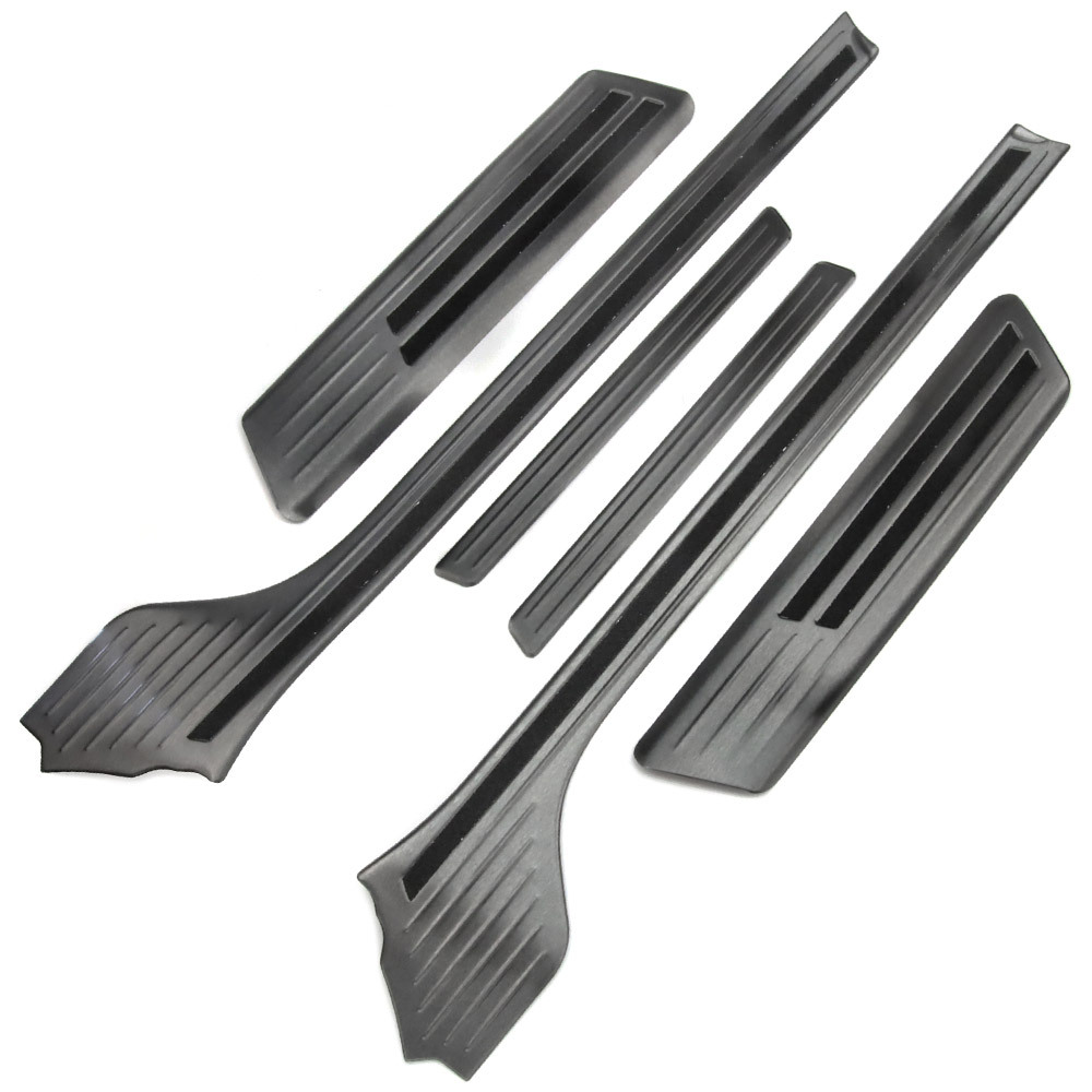 90系ノア ヴォクシー スカッフプレート ステップガード ステンレス製 保護 カバー カスタム パーツ 6P ブラック@拍卖