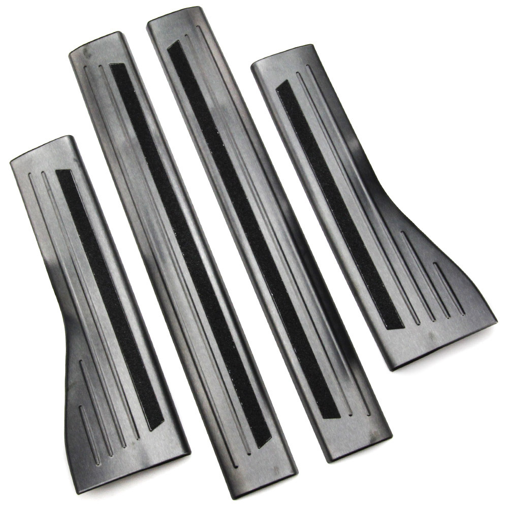 トヨタ PRIUS プリウス 60系 内スカッフプレート ステップガード キズ防止 汚れ防止 304ステンレス製 ブラック 4P@拍卖