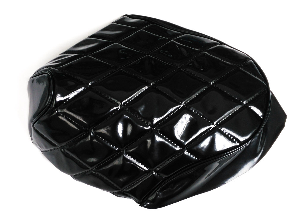 ホンダ DIO ライブディオ(AF34/35) 張替え用 シートカバー ダイヤカット エナメル 黒色拍卖