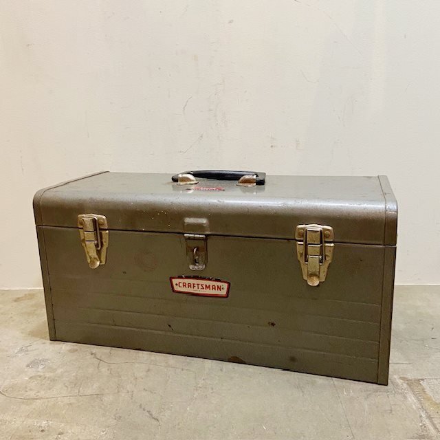 アメリカ ヴィンテージ ツールボックス CRAFTSMAN 工具箱 道具入れ インテリア ガレージ アメリカン雑貨 ディスプレイ 【B4911】拍卖