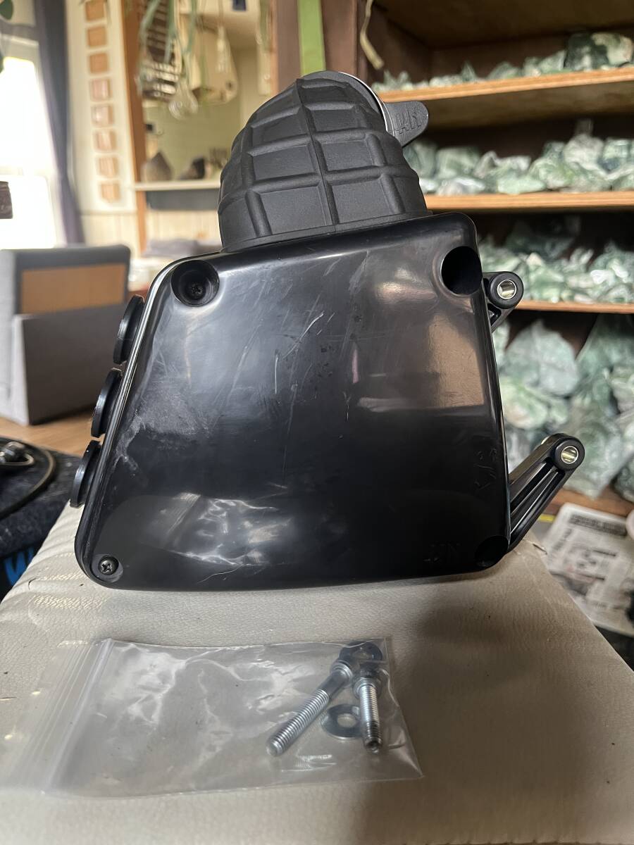 KN ”BIG-BOX” BIGキャブ用 大容量ポン付けエアクリーナーBOX ほぼ新品 使用100キロ KN企画 bws100 グランドアクシス おまけ付き拍卖