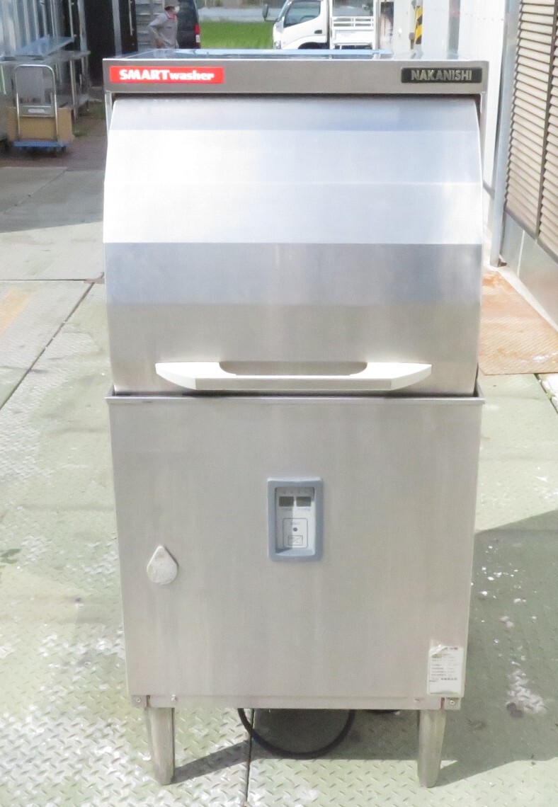 【保証付】17年製 中西製作所 業務用食器洗浄機 A50E(ドアタイプ) 幅600×奥600×高1300 三相200V MT2510300831拍卖