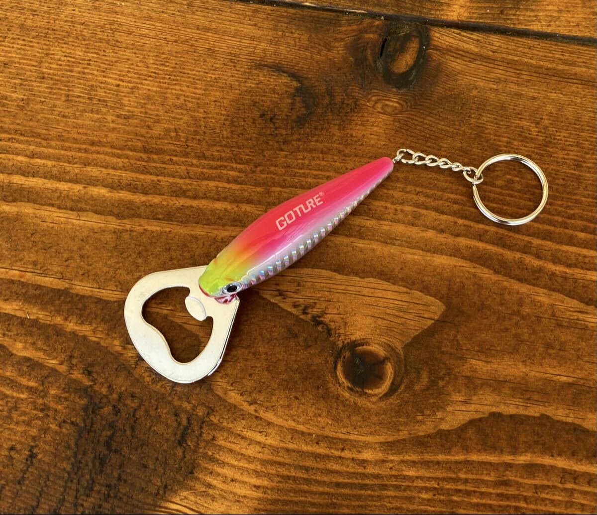 ボトルオープナー チャートピンク 栓抜き キーホルダー 瓶 蓋 アクセサリー拍卖