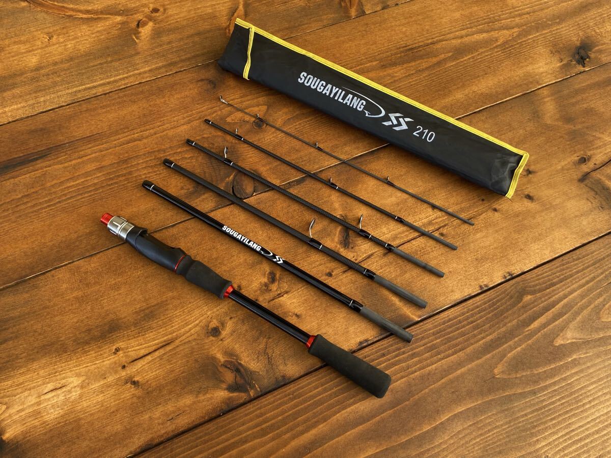 スピニングロッド パックロッド 6ピースロッド 7ft 210cm バス釣り サビキ トラウト チニング拍卖