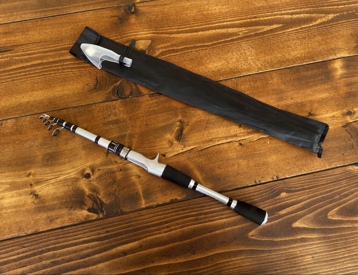 訳アリ テレスコロッド 6ft 180cm ベイトロッド バス釣り シルバー カーボンロッド 超軽量 バスロッド サビキ拍卖