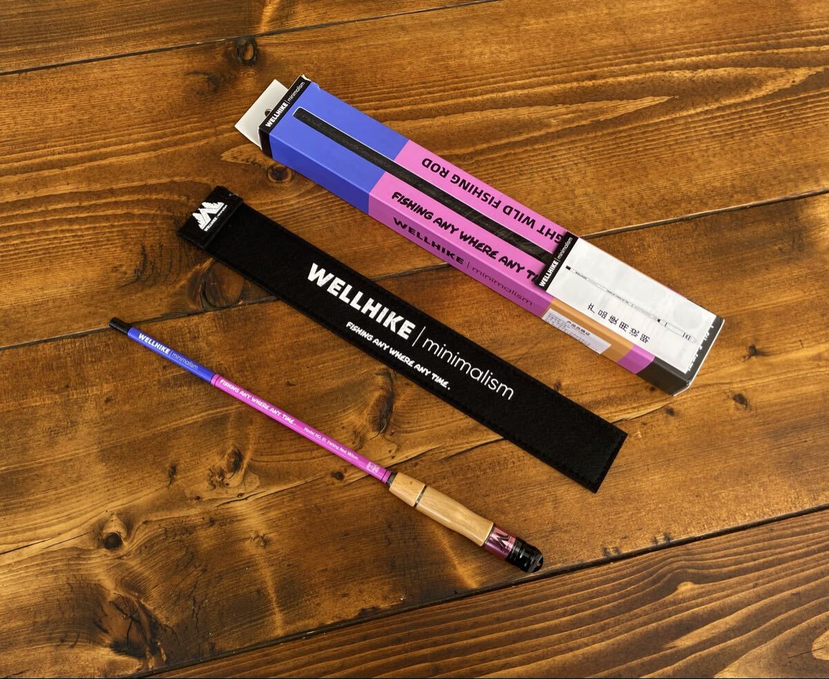 小物釣り竿 タナゴ竿 パープル×ピンク 180cm ウッドグリップ 振り出し竿拍卖