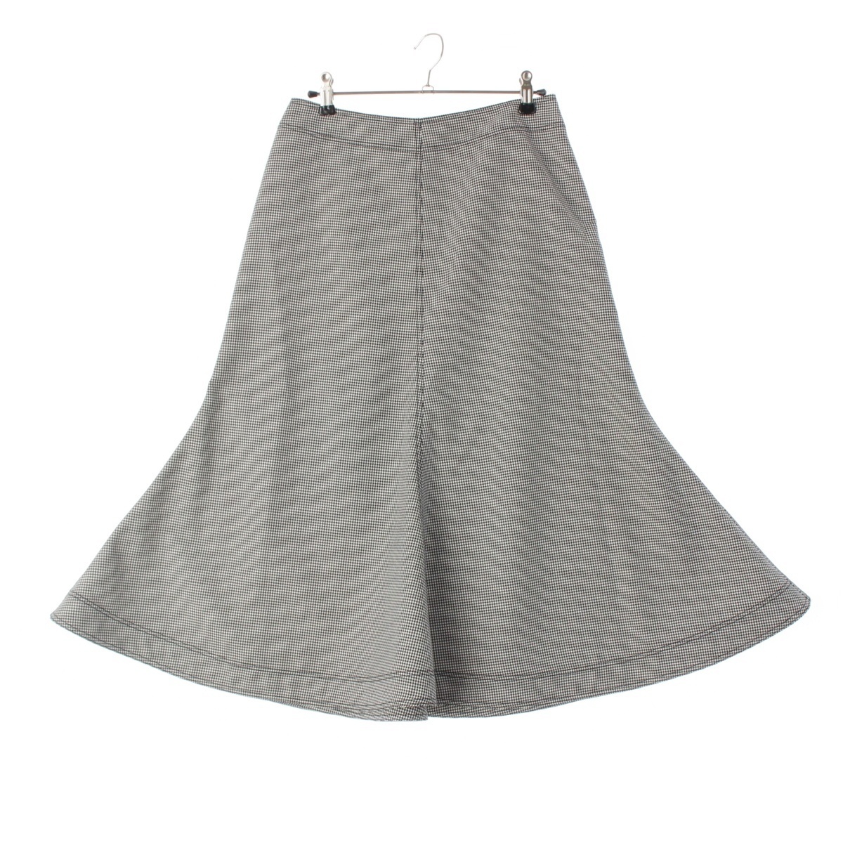 ロエベ チェック フレア スカート S540Y08X39 ブラック 36【中古】拍卖