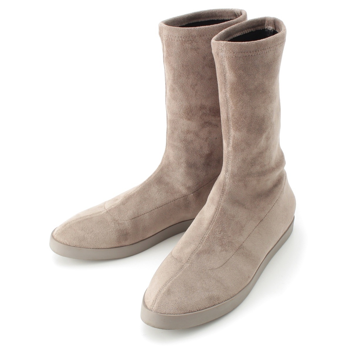 イッセイミヤケ ユナイテッドヌード スウェード SKIN BOOT ショート ブーツ IM13-AJ529 グレー 38【中古】拍卖