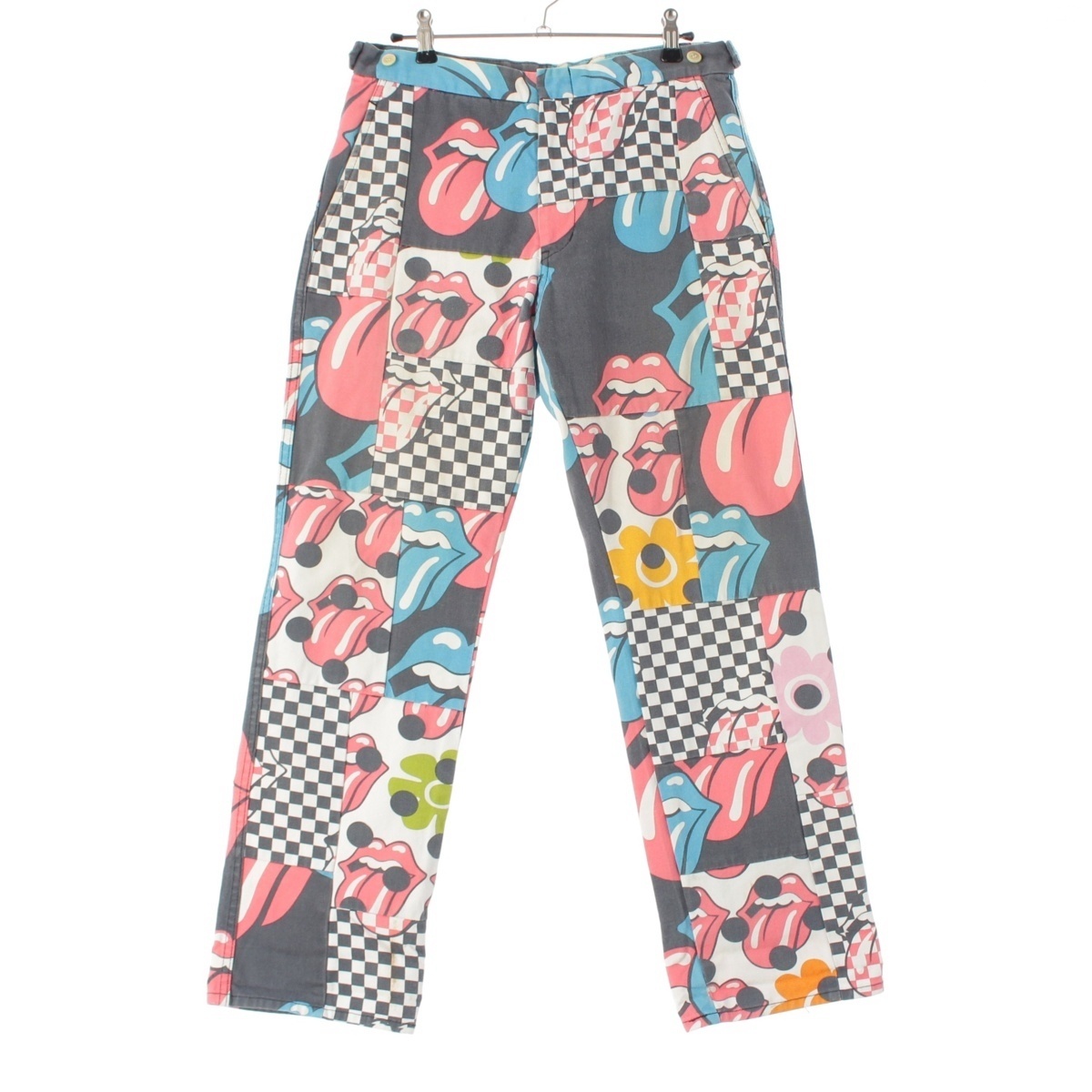 コムデギャルソンオムプリュス AD2005 06SS コットン ローリングストーンズ リップ&タン パンツ PQ-P048 マルチカラー SS【中古】拍卖