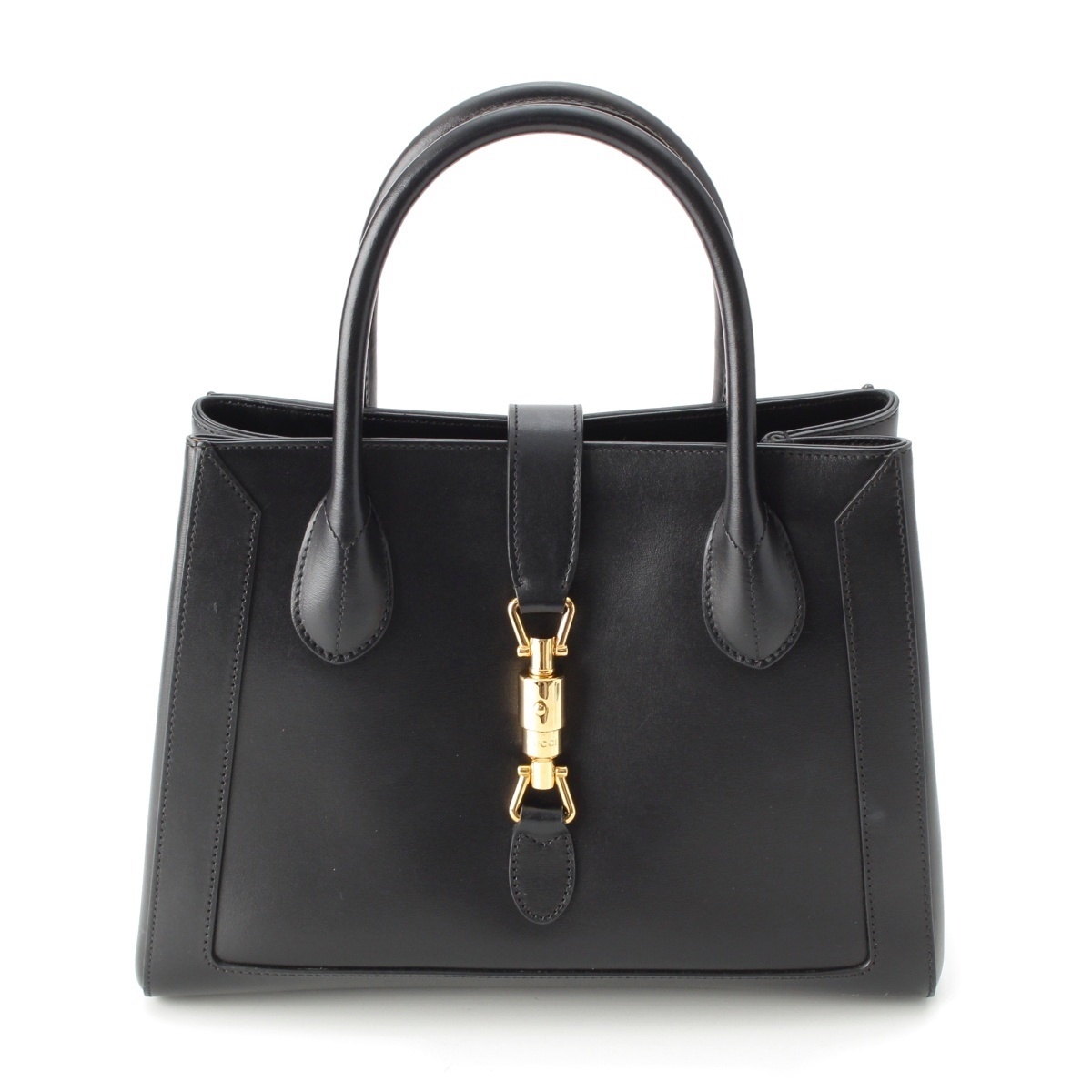 グッチ ジャッキー1961 レザー ミディアム 2way ショルダー ハンドバッグ 649016 ブラック【中古】拍卖