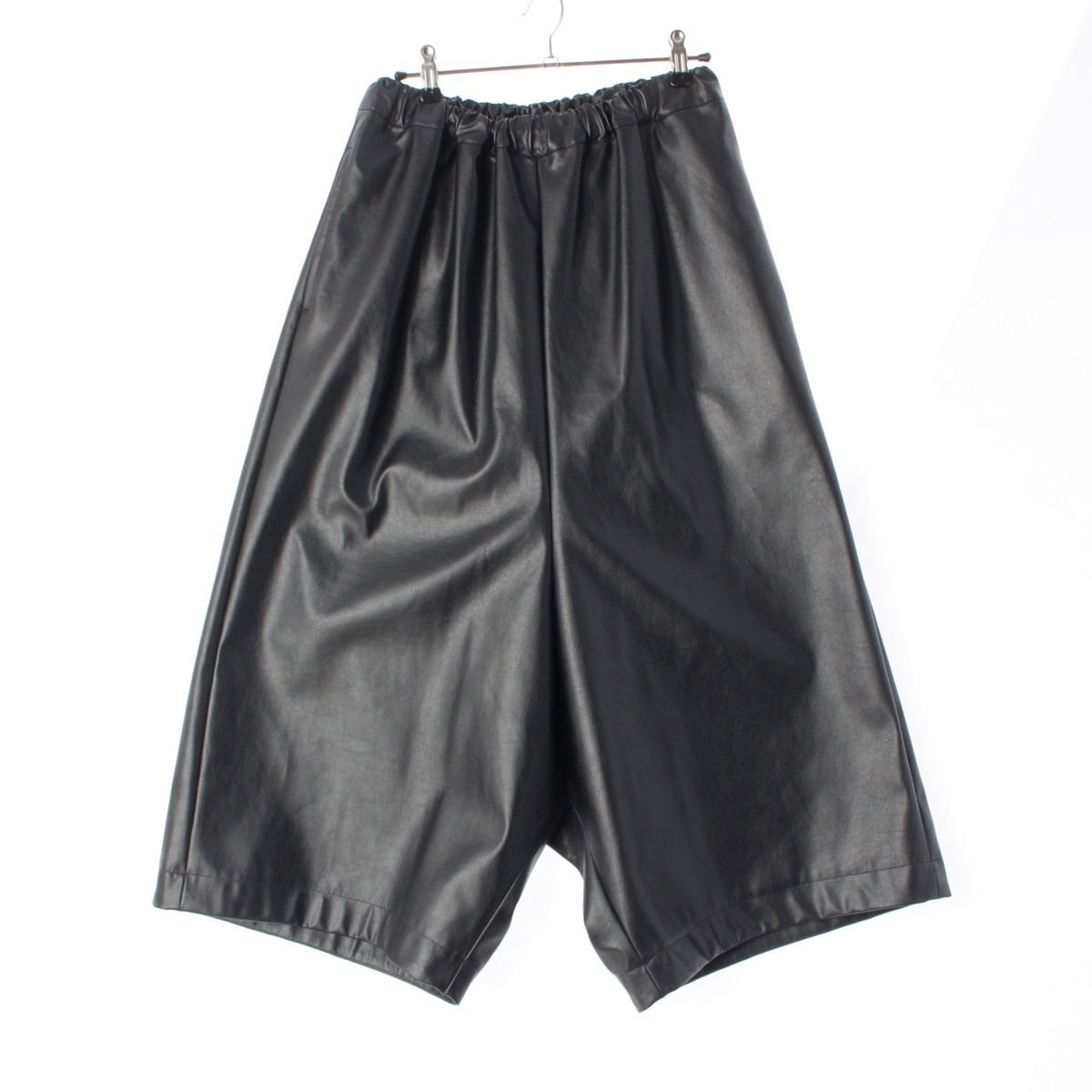 コムデギャルソン AD2024 24AW フェイクレザー サルエルロング パンツ GN-P012 ブラック S【中古】拍卖