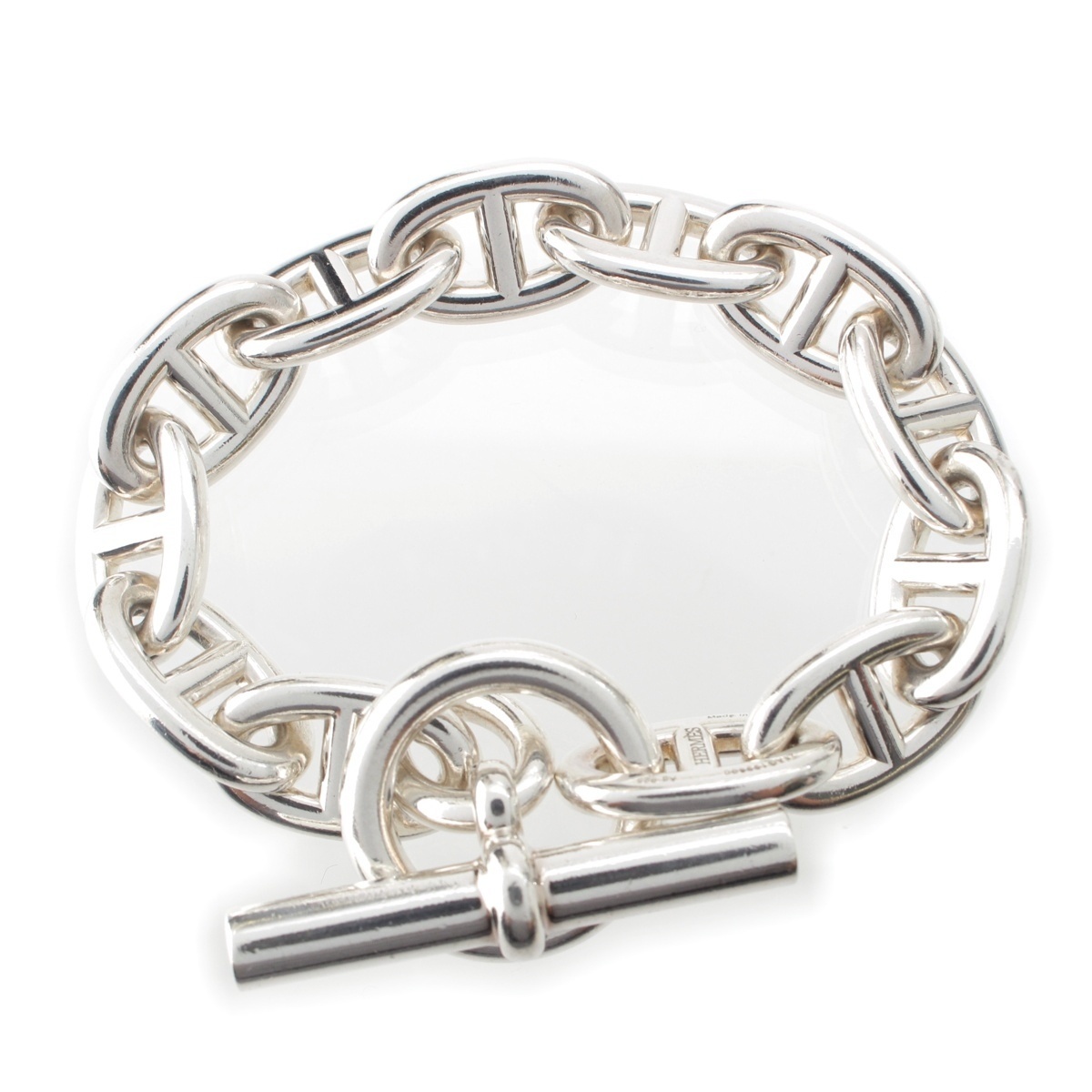 エルメス シェーヌダンクル TGM 12コマ ブレスレット Ag925 シルバー 112.6g【中古】拍卖