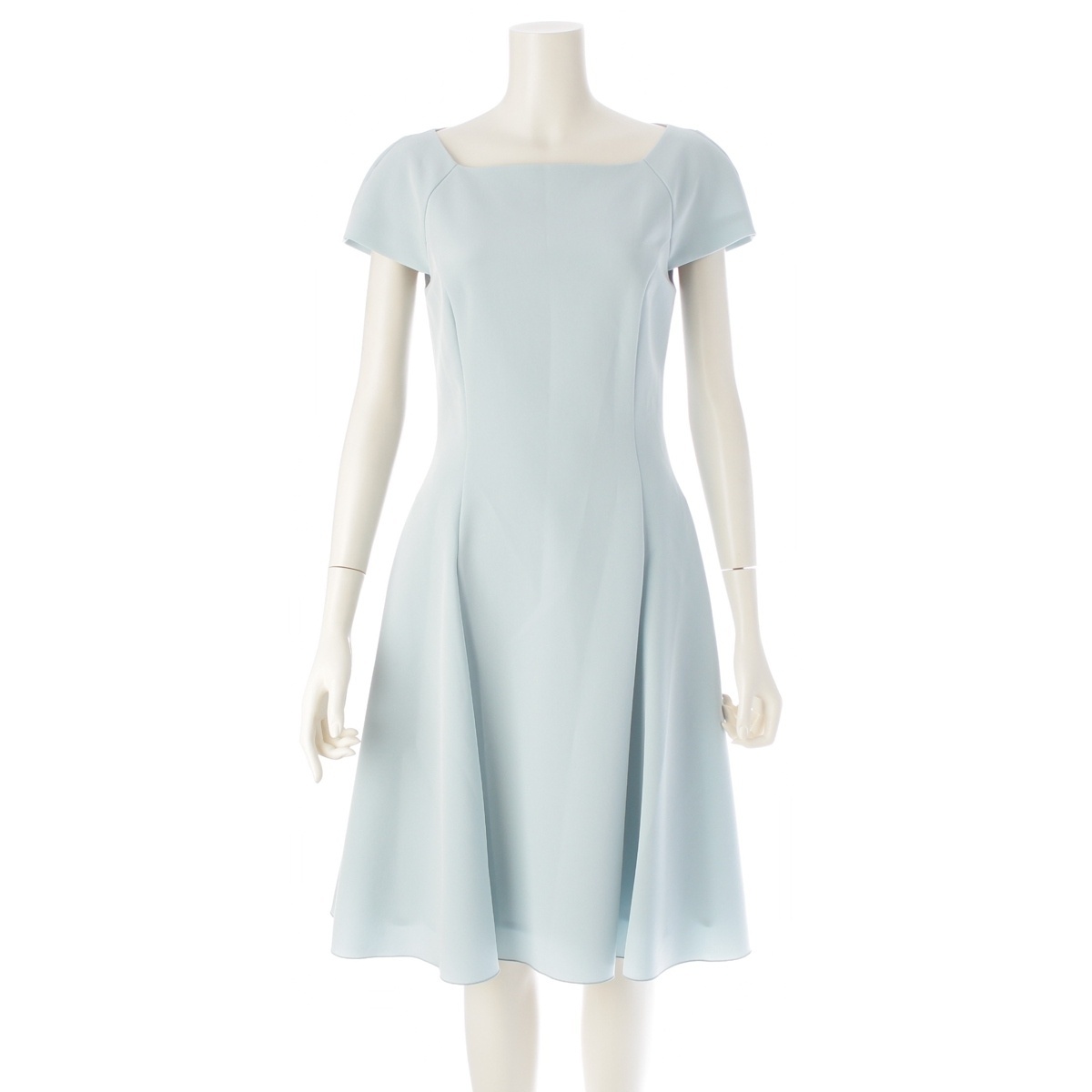 フォクシー ニューヨーク フレンチスリーブ フレア ワンピース 39424 ライトグリーン 38【中古】拍卖