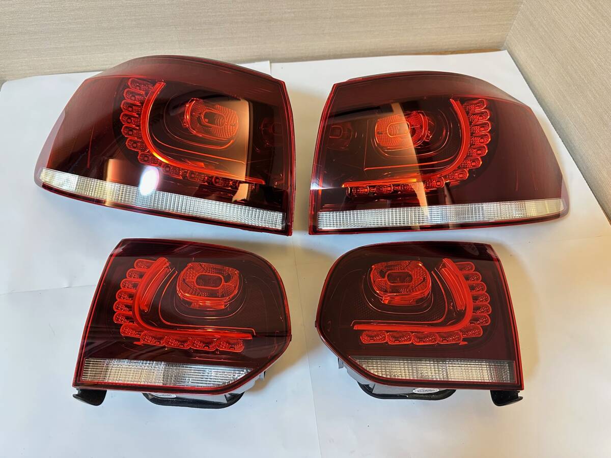 ◇◇VW フォルクスワーゲン ゴルフ6R系 純正 HELLA ヘラ LED リア テールランプ テールライト レンズ SET 5K系R・GTI等 USED品◇◇拍卖