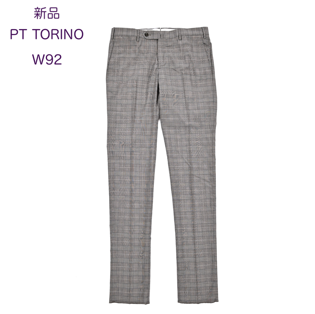 【新品・52サイズ】ピーティートリノ・TRAVEL SUPERSLIM FITストレッチ スラックス拍卖