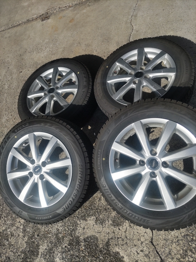 ★175/65R15 ブリザックVRX2 BSアルミホイル付き 中古4本セット★拍卖