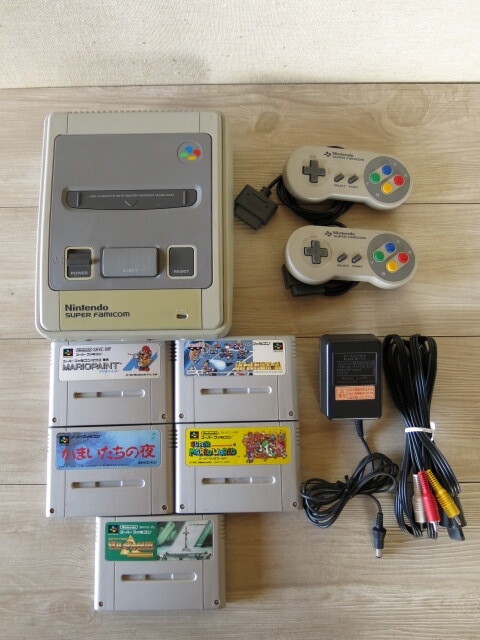 【現状渡し】Nintendo・任天堂「SHVC-001」スーパーファミコン ソフト 5本 SFC テレビゲーム機拍卖